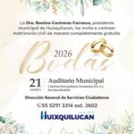 HUIXQUILUCAN ANUNCIA JORNADA DE MATRIMONIOS CIVILES GRATUITOS 2026