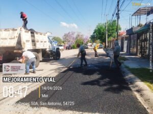 AVANZA PLAN DE RECUPERACIÓN VIAL EN CUAUTITLÁN IZCALLI CON JORNADAS DE BACHEO INTENSIVO