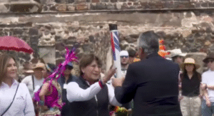 GOBERNADORA DELFINA GÓMEZ ENCIENDE EL FUEGO NUEVO EN TEOTIHUACÁN RUMBO A LOS JUEGOS CENTROAMERICANOS Y DEL CARIBE 2026