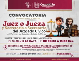 CUAUTITLÁN FORTALECE LA JUSTICIA CÍVICA CON NUEVA CONVOCATORIA IMPULSADA POR JUANITA CARRILLO