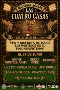 NAUCALPAN CONVERTIRÁ EL FORO CUAUHTÉMOC EN EL EPICENTRO DEL MUNDIAL SOCIAL DE LAS CUATRO CASAS