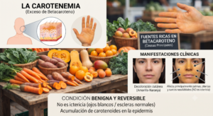 CAROTENEMIA: CUANDO LA ALIMENTACIÓN CAMBIA EL TONO DE TU PIEL