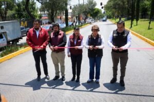 INAUGURAN GOBIERNO ESTATAL Y NAUCALPAN SENDERO SEGURO EN AVENIDA JARDINES DE SAN MATEO
