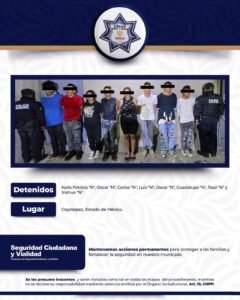 OPERATIVO COORDINADO EN COYOTEPEC DEJA OCHO DETENIDOS Y ASEGURAMIENTO DE POSIBLES SUSTANCIAS ILÍCITAS