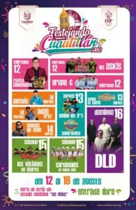 ¡CUAUTITLÁN CELEBRA SU 202.º ANIVERSARIO! REVELAN CARTEL OFICIAL DE LA FIESTA MÁS ESPERADA DEL AÑO