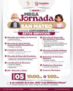 LLEVARÁ CUAUTITLÁN «MEGA JORNADA» DE SERVICIOS GRATUITOS AL FRACCIONAMIENTO PARQUE SAN MATEO