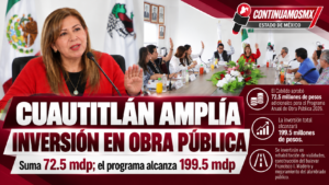 CUAUTITLÁN AMPLÍA A 199.5 MILLONES DE PESOS SU PROGRAMA DE OBRA PÚBLICA 2026