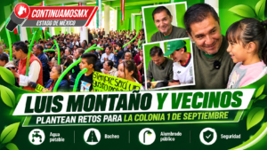 VECINOS DE LA COLONIA 1 DE SEPTIEMBRE PLANTEAN RETOS DE SERVICIOS PÚBLICOS A LUIS MONTAÑO