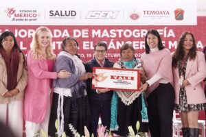 GOBIERNO DEL EDOMÉX DESPLIEGA UNIDADES MÓVILES EN TEMOAYA PARA DETECCIÓN OPORTUNA DE CÁNCER DE MAMA