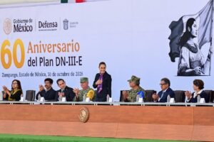 CLAUDIA SHEINBAUM Y DELFINA GÓMEZ CONMEMORAN 60 AÑOS DEL PLAN DN-III-E EN EL EDOMÉX