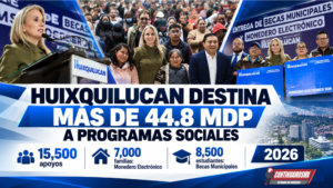 HUIXQUILUCAN DESTINA MÁS DE 44.8 MILLONES DE PESOS A PROGRAMAS SOCIALES EN 2026